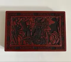 堆朱 文箱 雷紋山水楼閣人物図 彫刻 漆箱 堆朱 文箱 雷紋山水楼閣人物図 彫刻 漆箱 - メルカリ