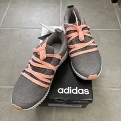 adidas スニーカー グレー/ピンク 21cm
