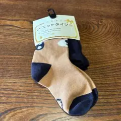 キッズタイツベージュとネイビー 動物デザイン