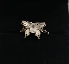 ローズクォーツ バタフライデザイン リング ♡優しさを纏う淡い輝き♡