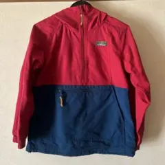 L.L.Bean キッズ マウンテンパーカー M 140cm 赤×ネイビー 軽量