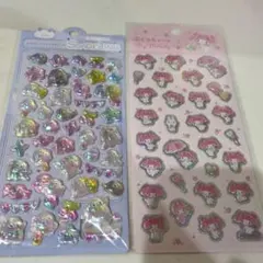 未開封　マイメロディ キラキラシール、おばけぽっこりシールセット