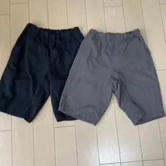 無印　ネイビー・グレー 半ズボン 2枚セット　150cm