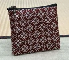 【特別価格】【ポーチ（中）】畳縁　12㎝ファスナー　七宝縁　小物　小銭入れ　新品