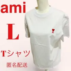 AmiParis 半袖Tシャツ M ホワイト ハートロゴ ユニセックス - メルカリ