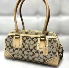 COACHコーチ シグネチャー ミニボストン 肩掛け ハンドバッグ y2k