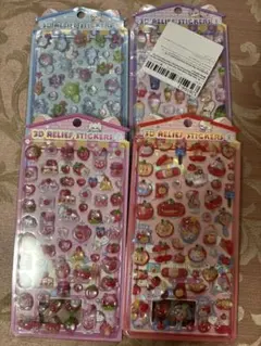 キャラクター シール　ご褒美シール　　ぷっくりシール　立体シール