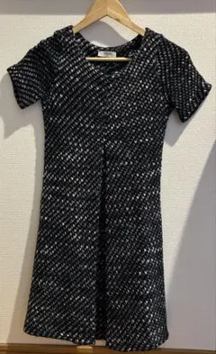 【フランス製】ツイード 半袖　ワンピース 美品 EGERIE