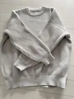 美品 ミューズドゥーズィエムクラス 畦編み アゼ Vネック プルオーバー