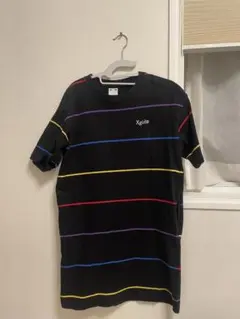 x-girl ストライプ Tシャツ ・ミニワンピース 黒