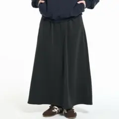 新品！　coca コカ　裏シャギー　フレアスカート　ロングスカート　黒　S