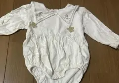 コトリ　Cottoli ホワイトロンパース 馬の刺繍付き