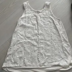 L.WRYS FARM ホワイト ノースリーブ チュニック