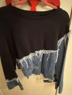 AULA デニム リメイク トップス トレーナー アウラ アウラアイラのサムネイル