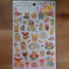 希少　ポケモンセンター　ピカチュウトロピカルスイーツ　ステッカー　シール