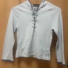 DKNYJEANSフード付きライトブルーセーター
