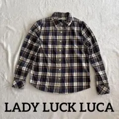 LADY LUCK LUCA チェック柄 長袖シャツ ネルシャツ38Mレディース