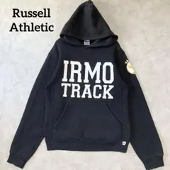 ラッセルアスレチック(S)パーカー ブラック フードスウェット カレッジロゴ