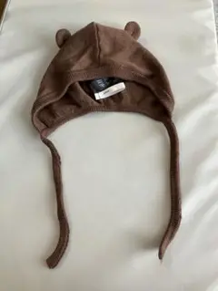 H&M ブラウン クマ耳 ニット帽 1-2歳
