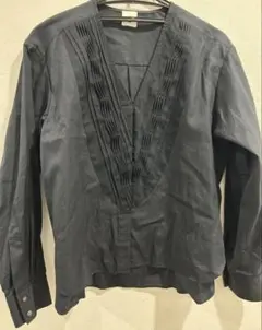 6　ロク　V NECK TUCK SHIRT 2　ネイビーのサムネイル