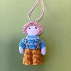 あみぐるみ 人形 帽子付き