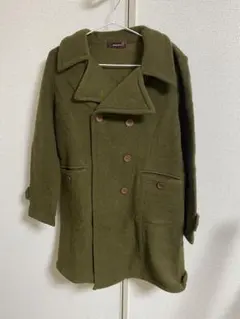 ダブルブレスト コート オリーブグリーン