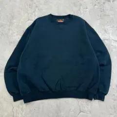 ラッセルアスレチック　メンバーズマーク　前V　スウェット　古着　ネイビー　XL