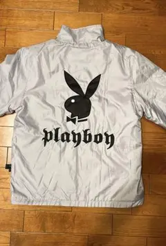 PLAY BOY ナイロンジャケット リバーシブル　刺繍　ビッグロゴ　Y2K