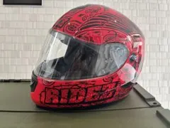 ヒ*ナ様 RIDEZ フルフェイスヘルメット ハンドレッド 鉄条網 スカル バイのサムネイル