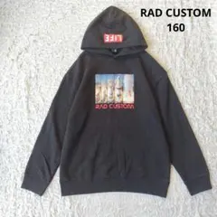 【ラッドカスタム】ロケットプリントパーカー　スウェットパーカー　黒　ジュニア
