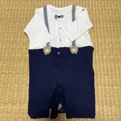 ミキハウス　ホットビスケッツ　男の子　ロンパース　70 白　フォーマル