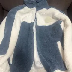 フリースジャケット Lサイズ ホワイト/グレー