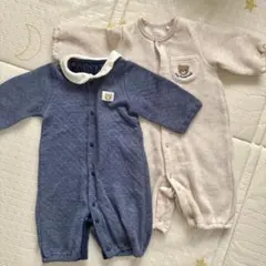 ツーウェイ・ドレスオール 95cm ネイビー・クリーム