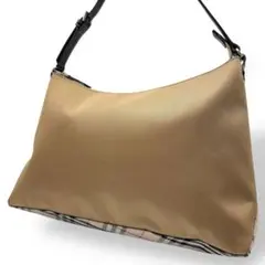 良品 バーバリーブルーレーベル ワンショルダーバッグ ノバチェック ベージュ