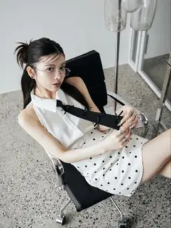 Darich ドットツイードタイトミニスカート