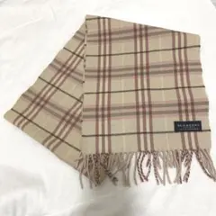 希少カラー　BURBERRY　バーバリー　ノバチェック　カシミヤ　マフラー