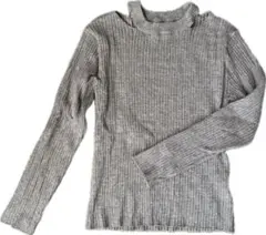 セシルマクビー　ニット　オープンショルダー　カットワンショルニット　薄手