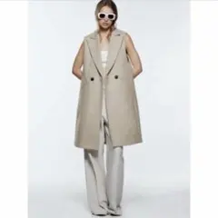 ZARA ダブルブレストロングベスト