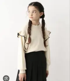 グローバルワーク　メルティフリルニットプルオーバー130