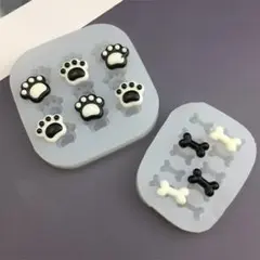 シリコンモールド　レジン 粘土ハンドメイドパーツ　 封入 猫足足跡