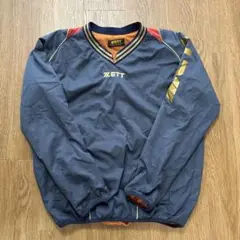 ZETT ネイビー Vネックウェア　野球　L