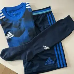 adidas サッカーウエア　上下セット　160㎝　ソックス付き　① ネイビー
