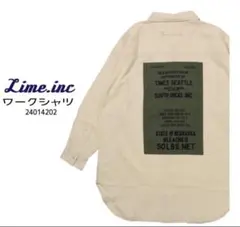 Lime.inc ライムインク長袖ワークシャツ アイボリーのサムネイル