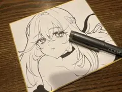 キュアアルカナ・シャドウ 手描きイラスト 色紙のサムネイル