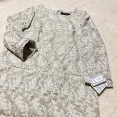 【新品タグ付】FABRICE ボタニカルレースワンピース 葉柄刺繍 入学卒業