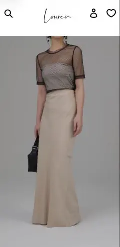 Louren satin narrow skirt サテンナロースカート