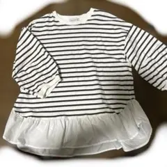 綿100%ボーダーTシャツL