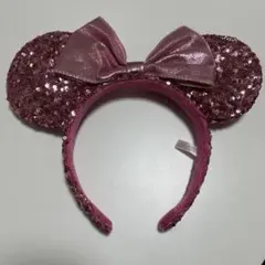 ディズニー　スパンコールカチューシャ ピンク