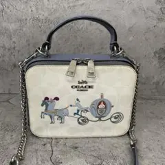 未使用級/限定品✨コーチ×ディズニー カメラバッグ シンデレラ シボ革