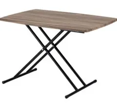 昇降できるマルチテーブル 折りたたみテーブル 約90cm x 約60cm